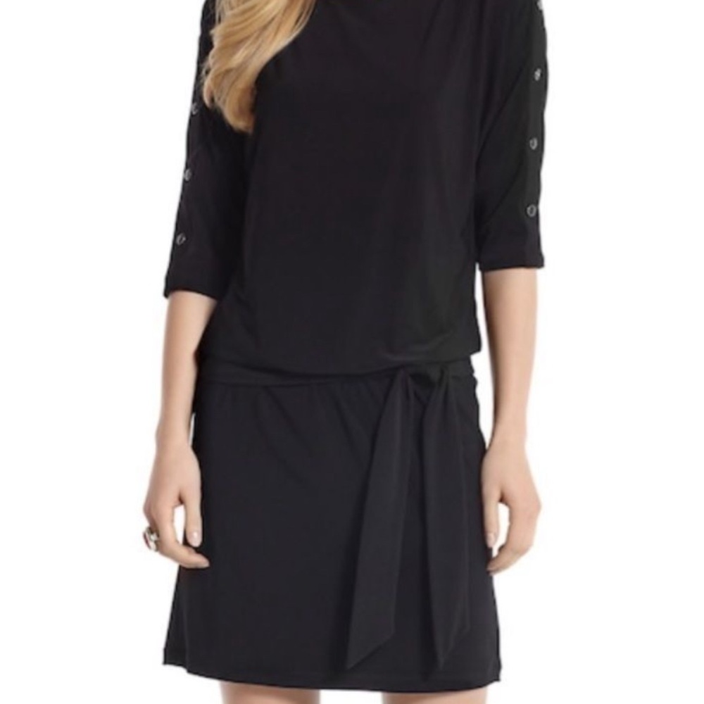 White House Black Market Black Midi Dress